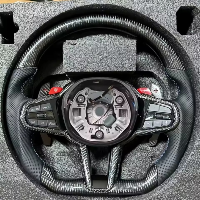 Tech Car Accessories - Volant de voiture en cuir et