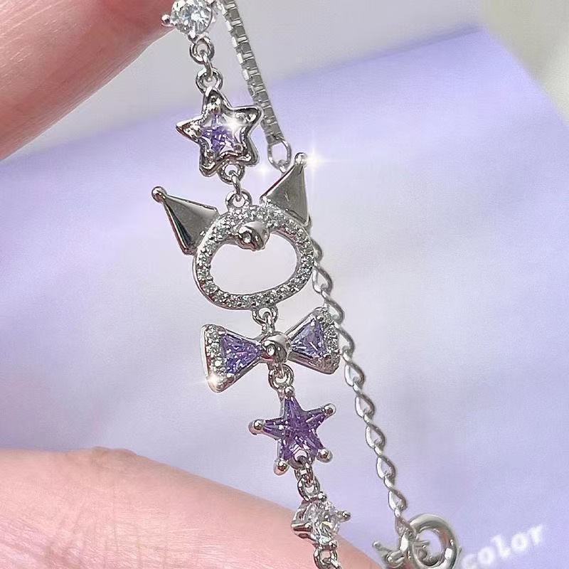 Kawaii Tech Accessories - Bracelet à breloques inspiré de Kuromi,