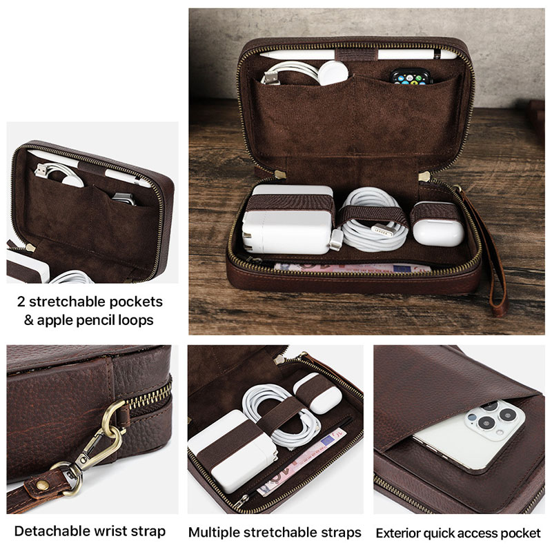Sac organisateur vintage en cu - Tech Accessories Case avis et prix
