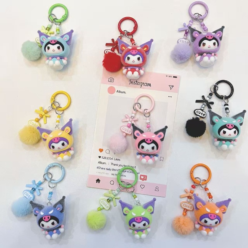 Porte-clés en résine Kuromi te - Kawaii Tech Accessories avis et prix